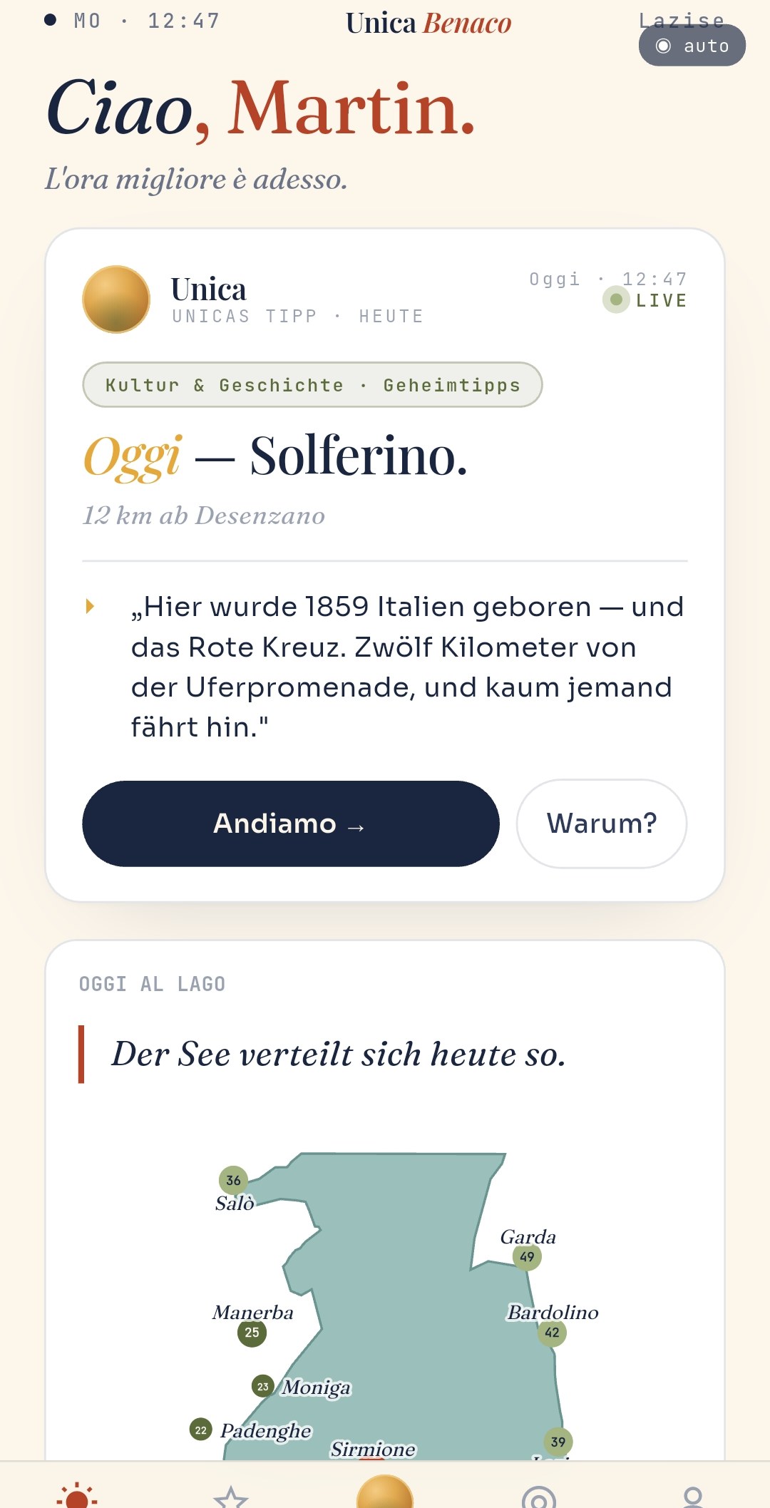 Unica Benaco — eine Empfehlung mit Warum-Button