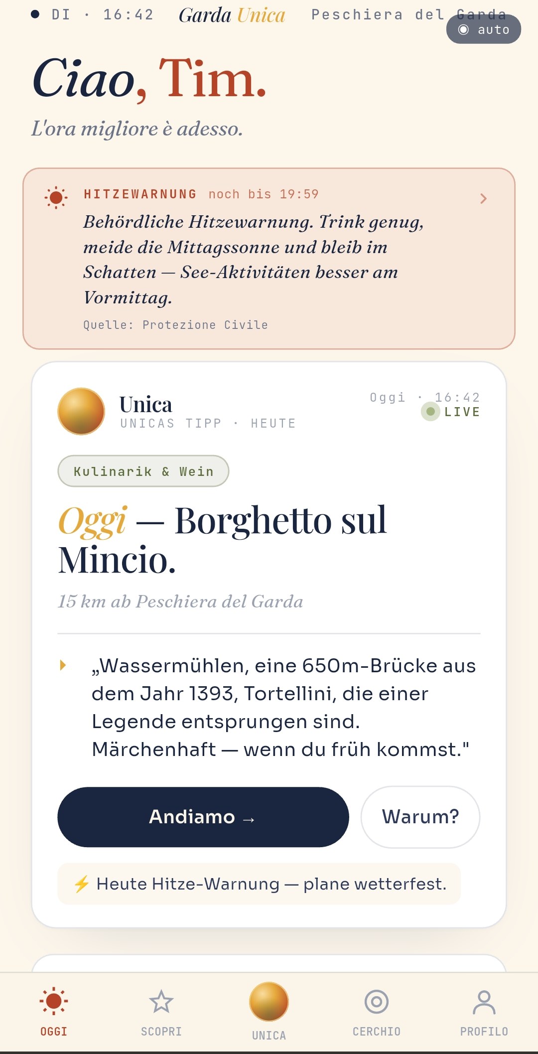 Garda Unica — eine Empfehlung mit Warum-Button